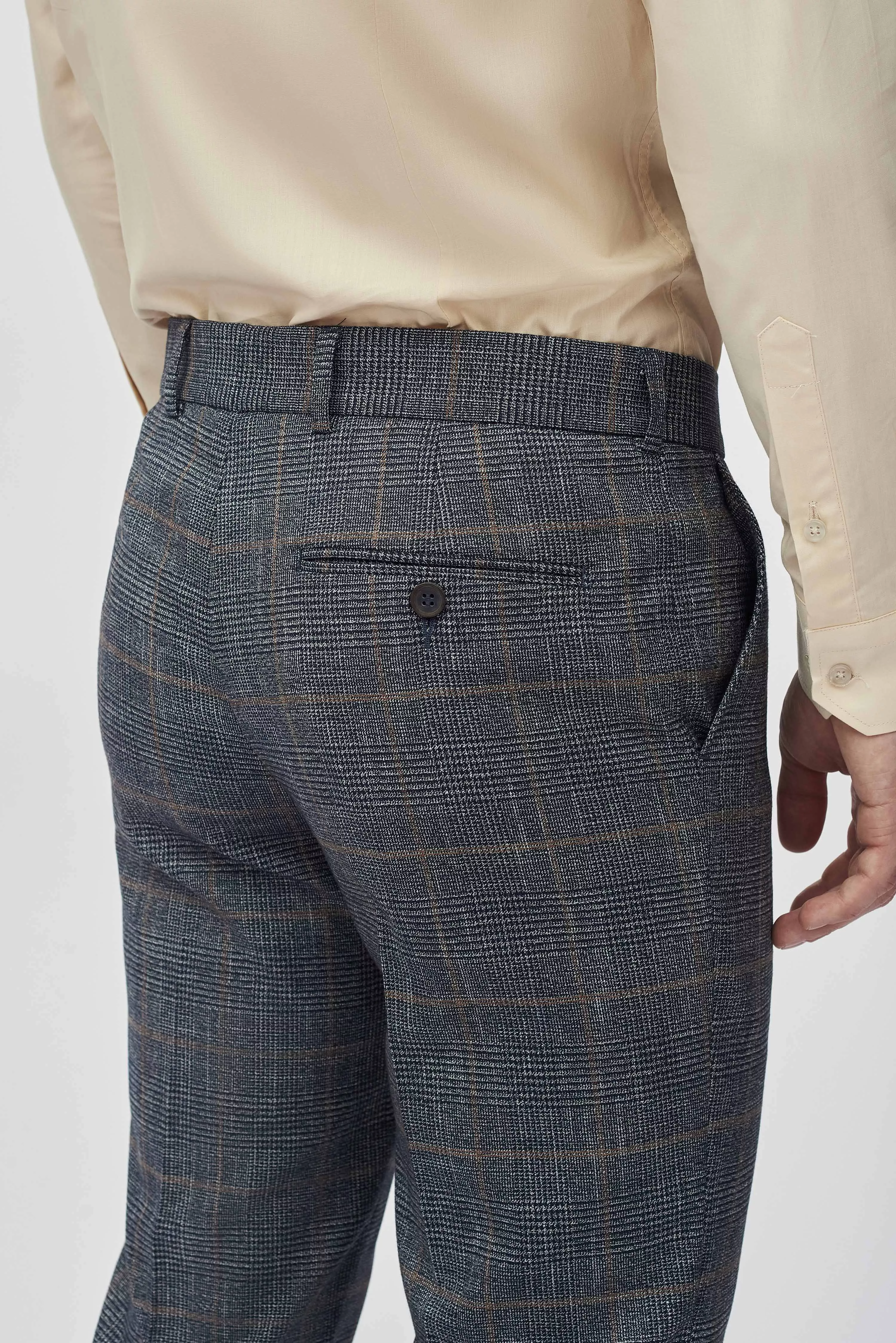 Костюм из поливискозы в яркую клетку Super Slim Fit