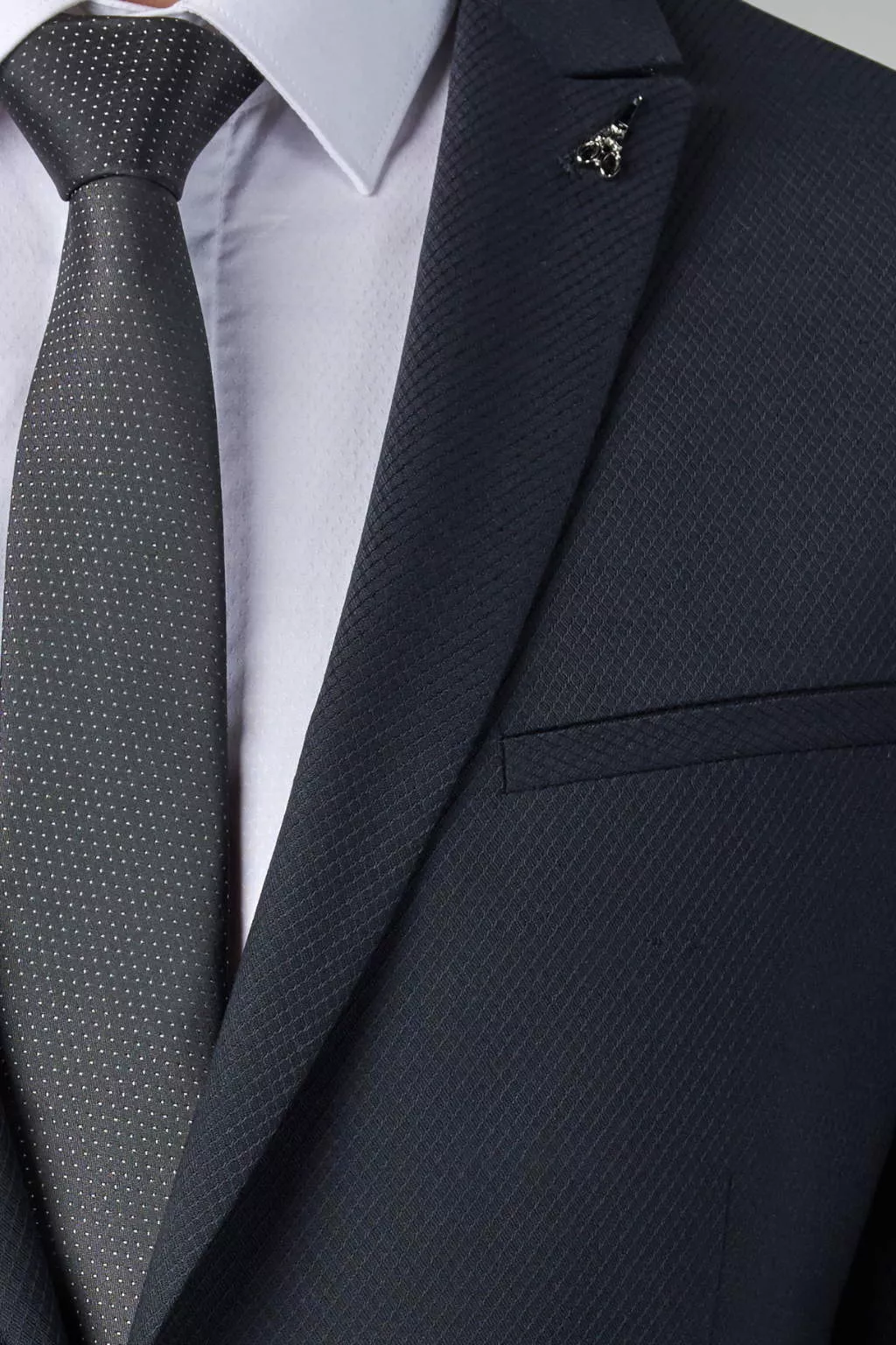 Костюм из эластичной шерстяной ткани с мелкой фактурой Super Slim Fit