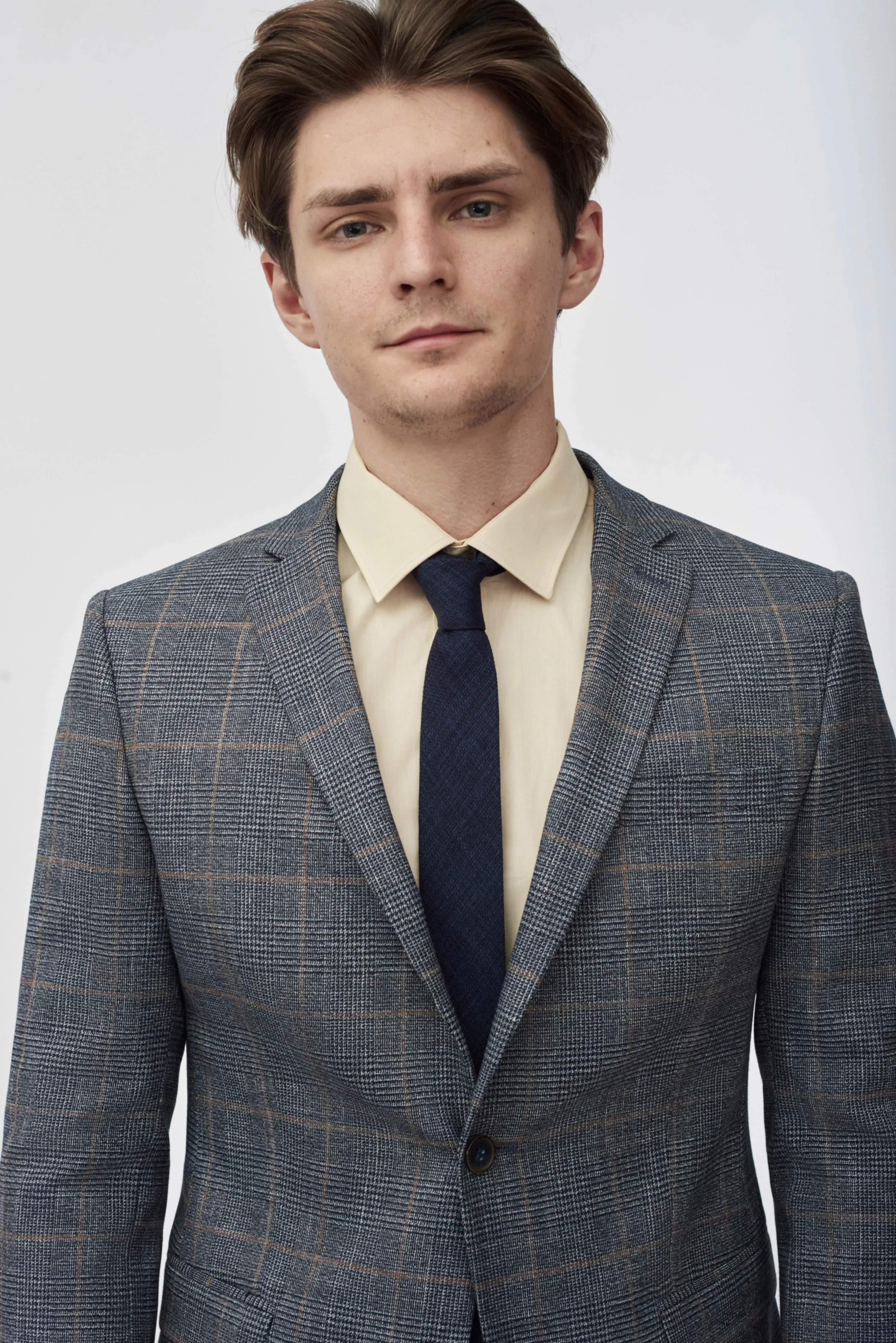 Костюм из поливискозы в яркую клетку Super Slim Fit