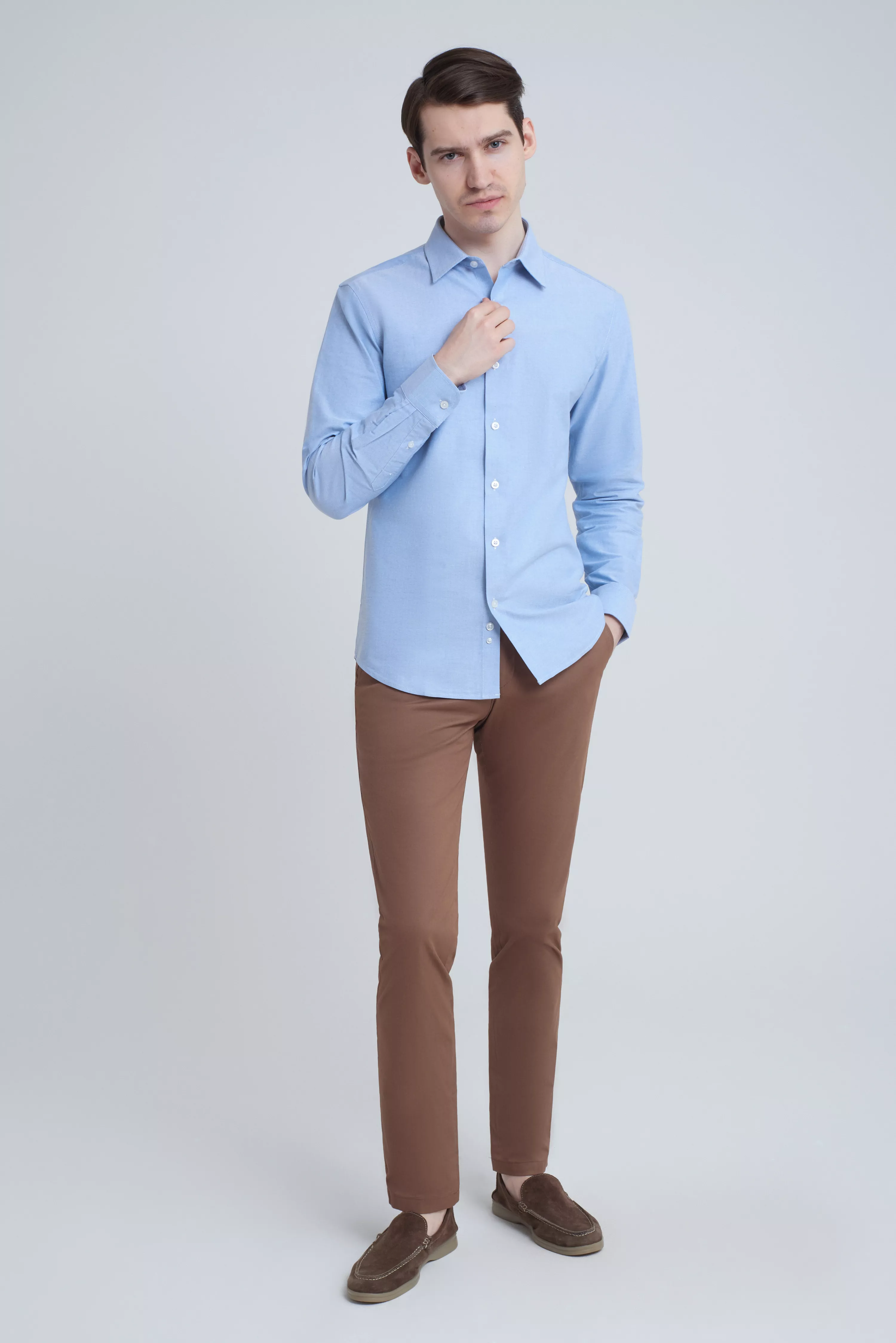 Рубашка с классическим воротником Slim Fit