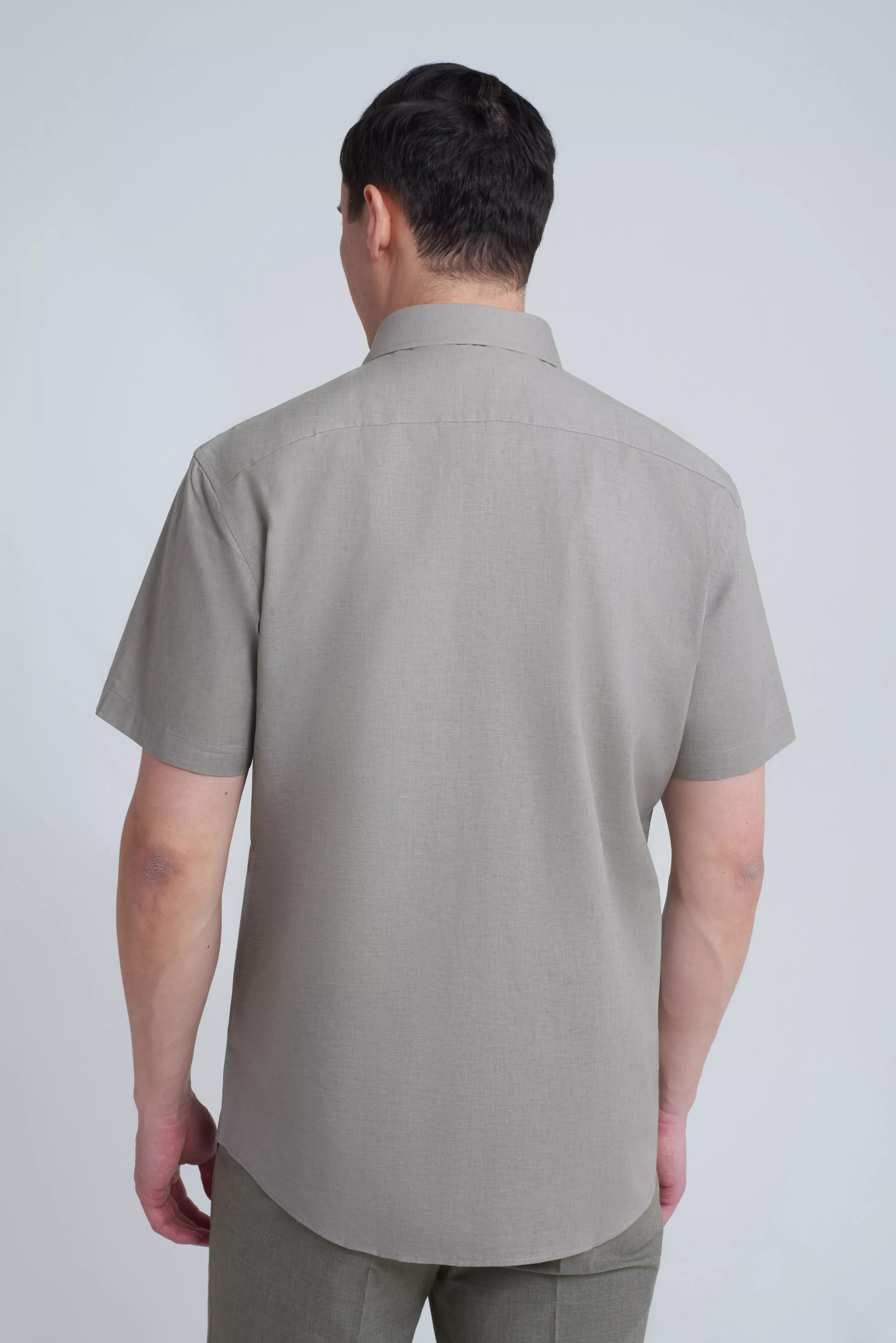 Рубашка из хлопка и льна Regular Fit