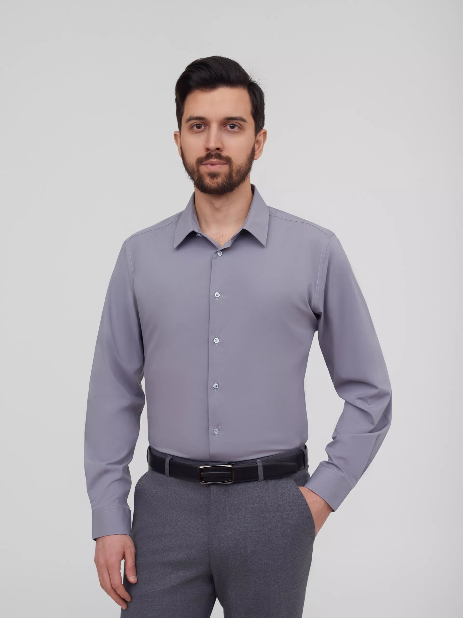 Рубашка с добавлением бамбука Slim Fit