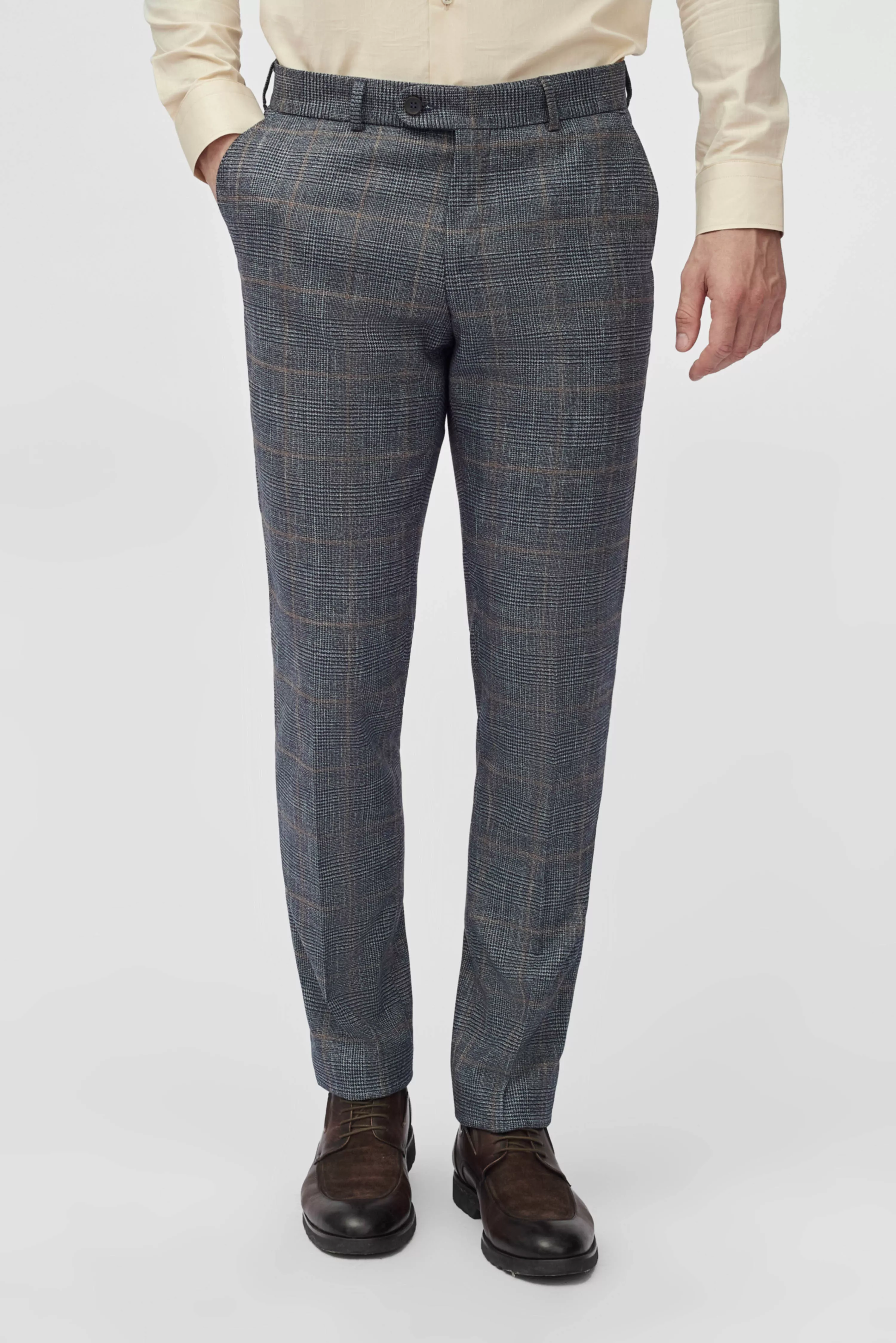 Костюм из поливискозы в яркую клетку Super Slim Fit