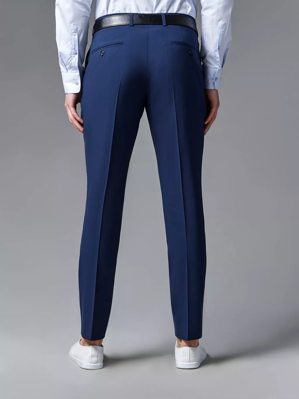 Синие брюки из итальянской эластичной ткани Super Slim Fit