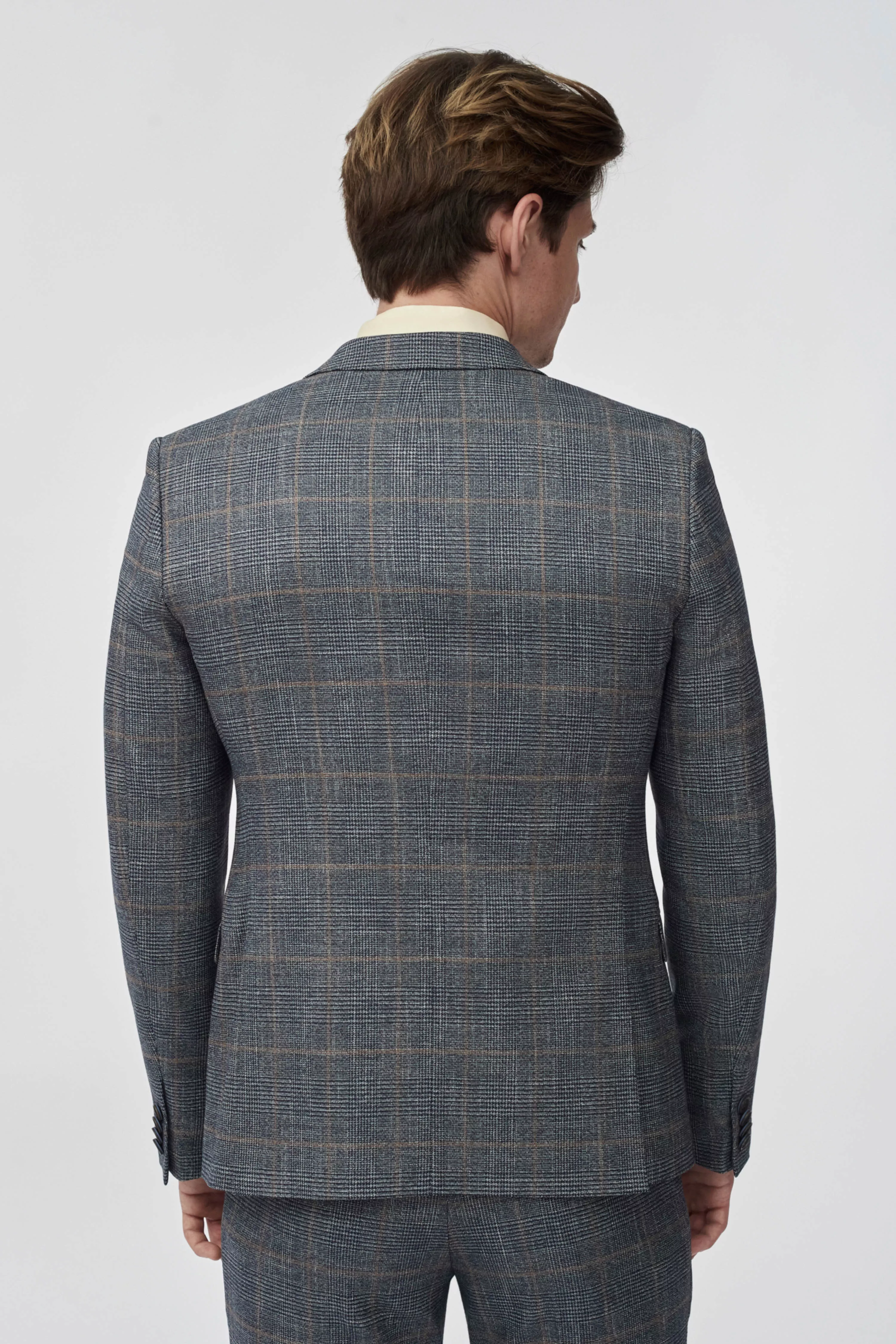 Костюм из поливискозы в яркую клетку Super Slim Fit