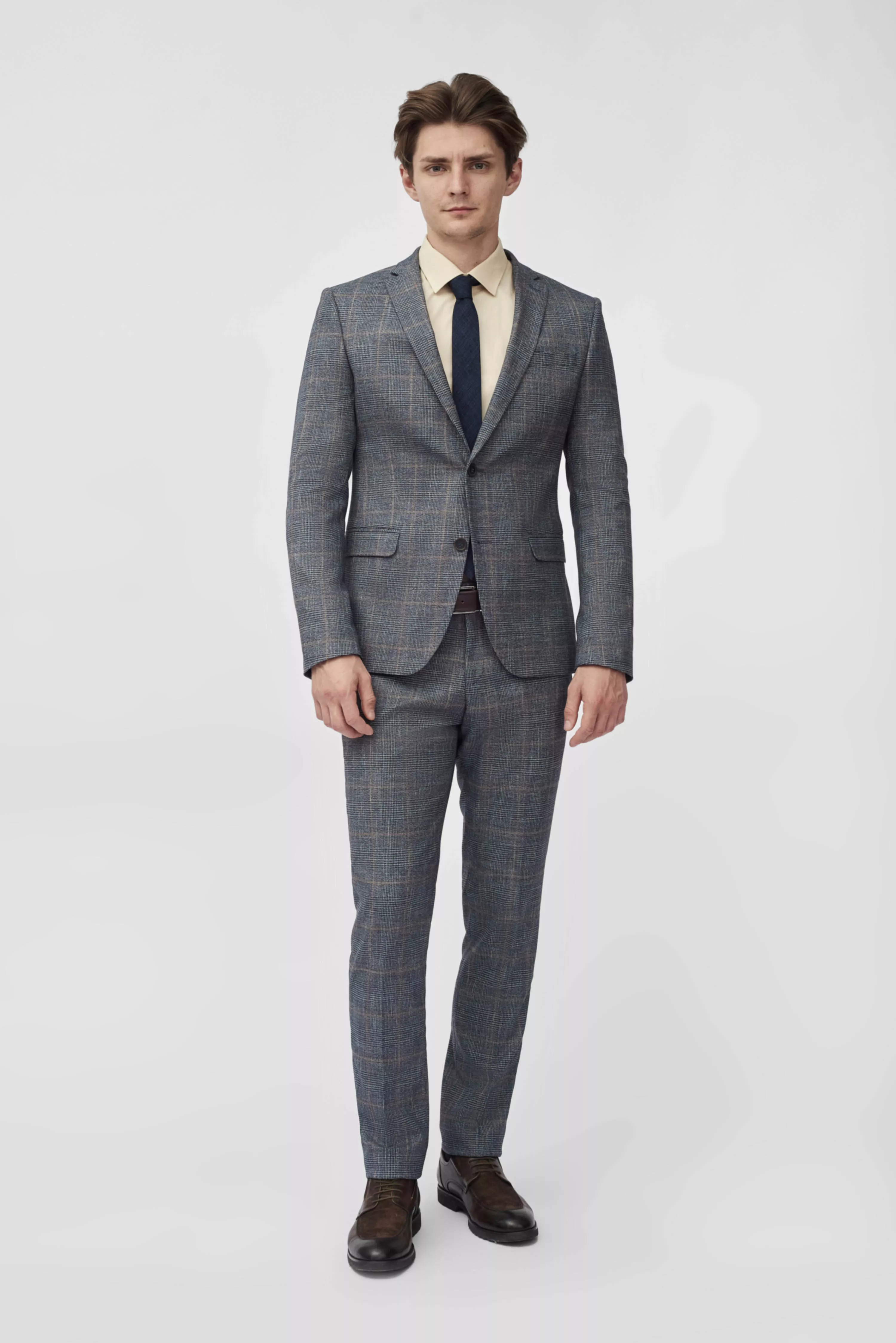 Костюм из поливискозы в яркую клетку Super Slim Fit