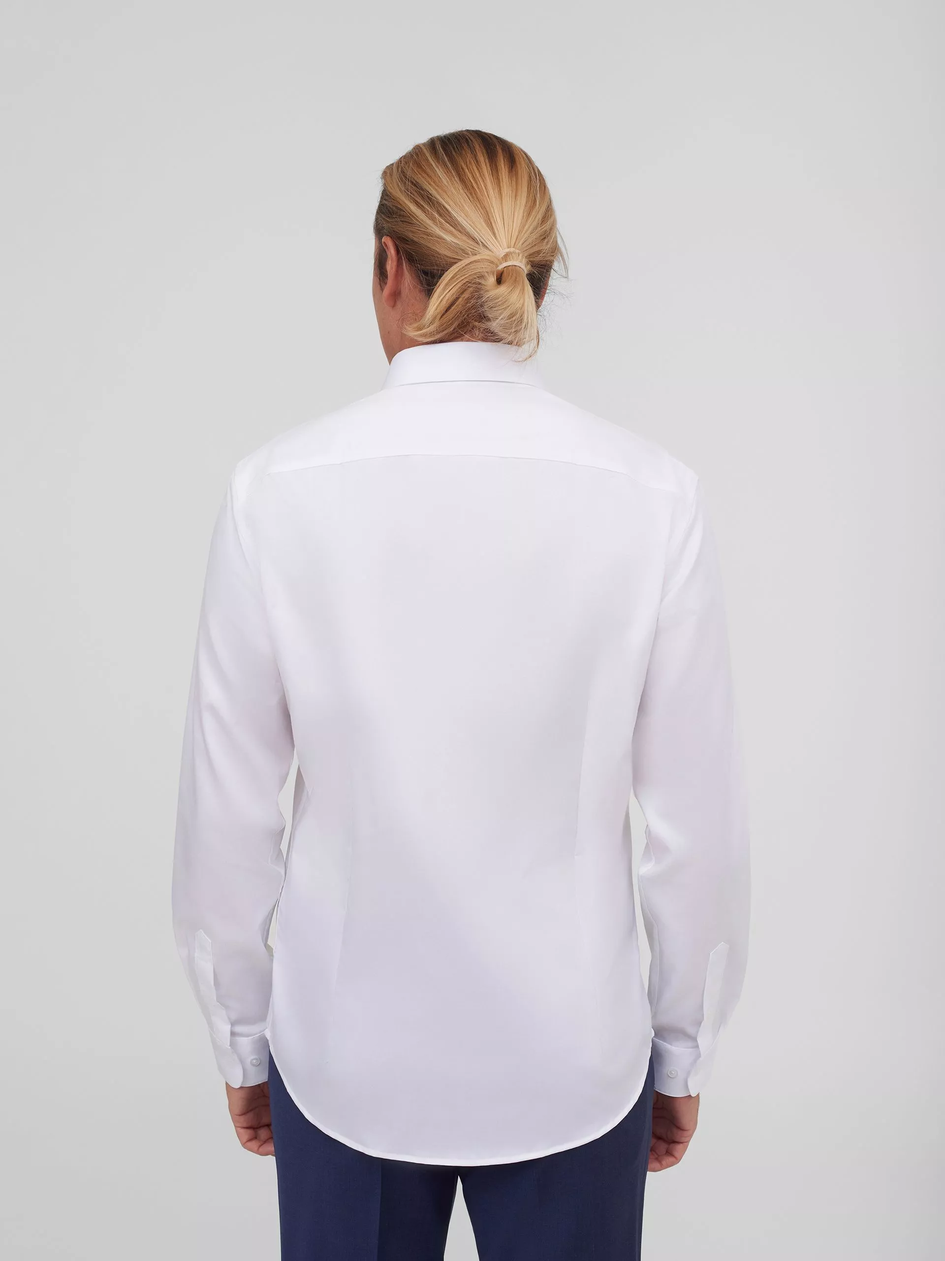Однотонная хлопковая рубашка Slim Fit
